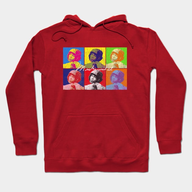 Muhammad Ali Pop Art Style Vintage Look Hoodie by Bingung Mikir Nama Design